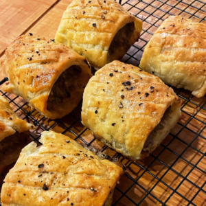 Gluten free Sage & Apple Sausage Rolls